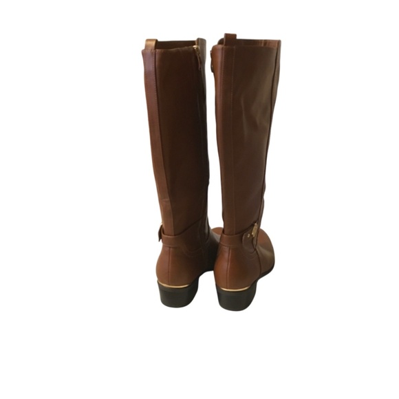 Liz Claiborne women’s boots SZ 11M caramel brown knee high classic faux … - Picture 12 of 12